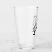 Verre Cheval Sauter Doodle noir et blanc (Droite)