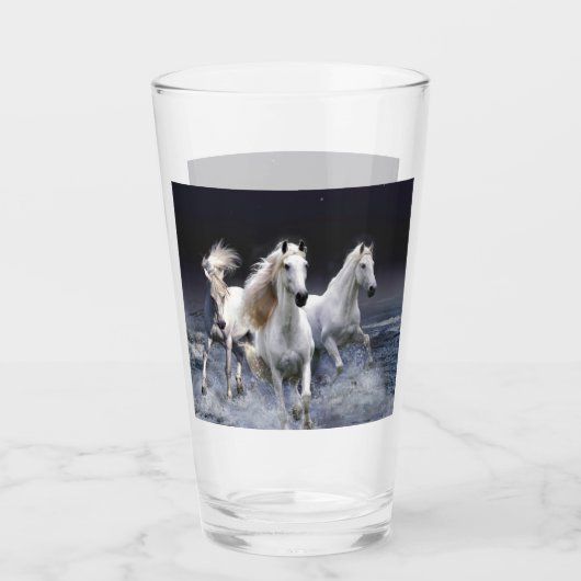 Verre Chevaux à lancer l'oreiller (Devant)