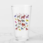 Verre Chevaux Dala multicolores (Dos)