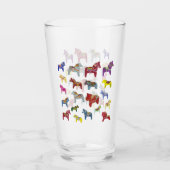Verre Chevaux Dala multicolores (Devant)