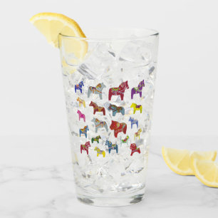 Verre Chevaux multi de Dala de couleur