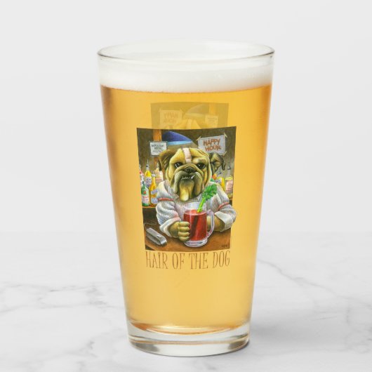 Verre Cheveux du chien (Aide sur la gueule de bois) (Devant (rempli))