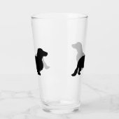 Verre Cheveux longs Dachshund - Silhouette 1 (Gauche)