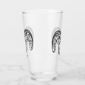 Verre Chèvre tribale noire et blanche / Mouton (Gauche)