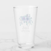 Verre Chic Mariage Floral Violet Monogram Bridesmaid (Dos)