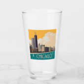Verre Chicago | Skyline moderne (Devant)