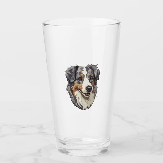 Verre Chien berger australien (Devant)