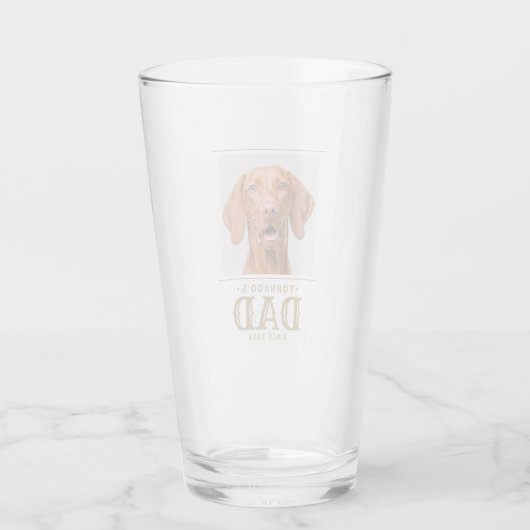 Verre Chien Chat Papa Cadeau Personnalisé Animaux de com (Dos)