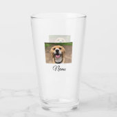 Verre Chien chat photo ajouter le nom de l'animal de com (Dos)