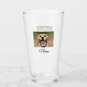Verre Chien chat photo ajouter le nom de l'animal de com