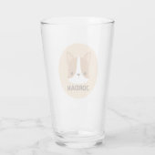 Verre Chien Corgi mignon avec nom personnalisé (Dos)