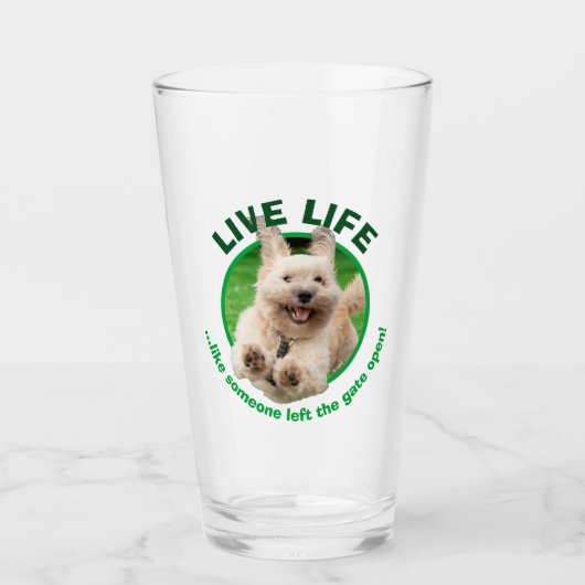 Verre Chien Courant Dans Le Jardin (Devant)