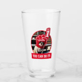 Verre Chien dans la main de mousse (Devant)