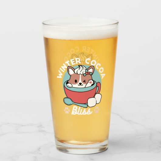 Verre Chien dans la Mug Festive pour Vibes de vacances - (Devant (rempli))