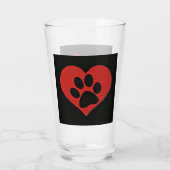 Verre Chien de chat Empreinte de patte (Dos)