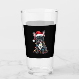 Verre Chien de Noël Bouledogue Français Xmas Frenchie 3