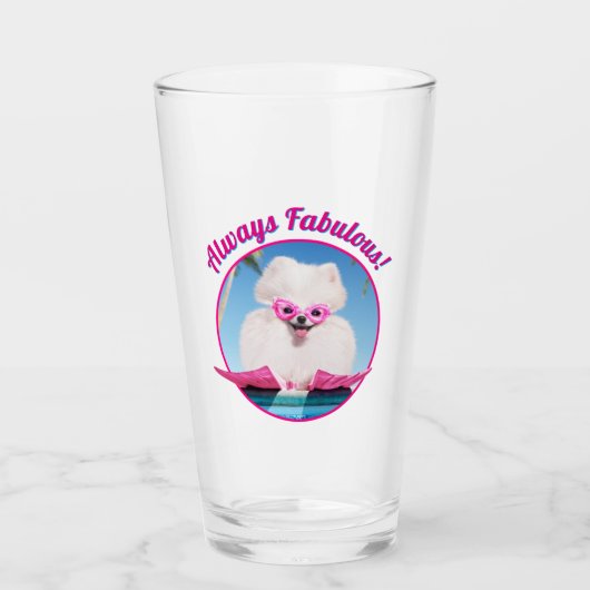 Verre Chien De Piscine En Palmes (Devant)