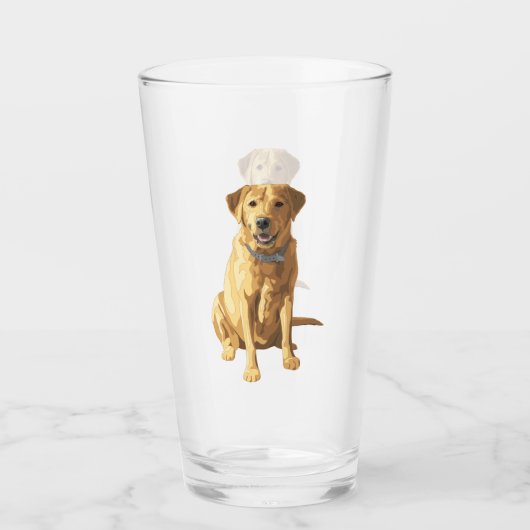 Verre Chien de trieur du Labrador jaune (Devant)