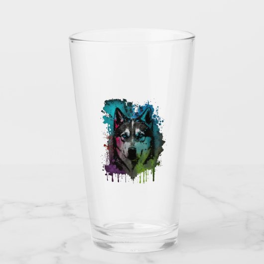Verre Chien Husky (Devant)
