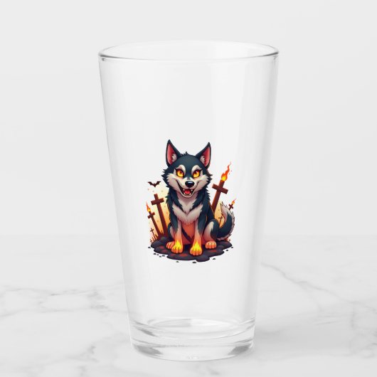 Verre Chien Husky Hellhound (Devant)