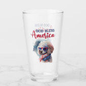 Verre Chien patriote-Caniche (Devant)
