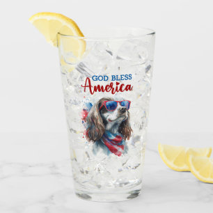 Verre Chien patriote-Epagneul