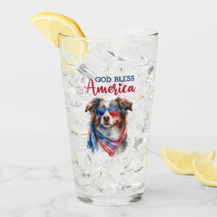 Verre Chien Patriotique-Bergers Australien