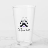 Verre Chien patte noir animal ajouter nom texte animal p (Dos)