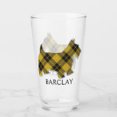 Verre Chien Scott Tartan Clan Barclay (Devant)