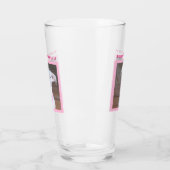 Verre Chien très confiant avec yeux sourds Quarante rose (Gauche)