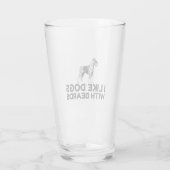 Verre CHIENS AVEC DES ARMES Schnauzer (Dos)