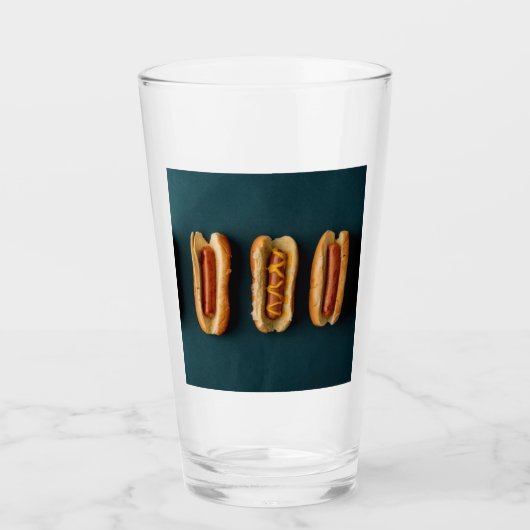 Verre Chiens chauds et fusils (Devant)