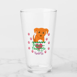 Verre Chiens laissant des empreintes digitales