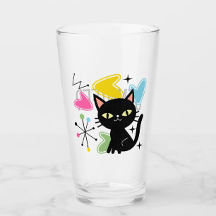Verre Chiffre noir du milieu du siècle
