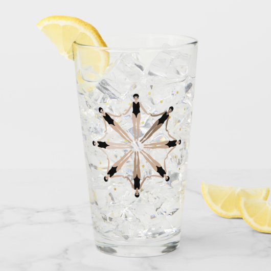 Verre Chiffres d'or des nageurs synchronisés artistiques (Devant glace)