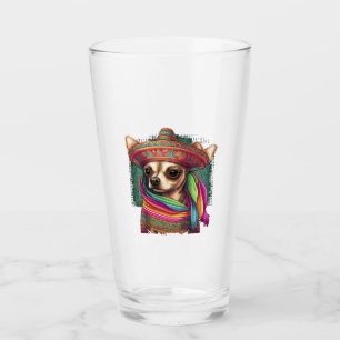 Verre Chihuahua Mexique Cinco de Mayo Funny Chien
