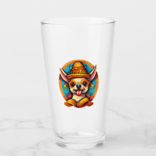 Verre Chihuahua Mexique Cinco de Mayo Funny Chien