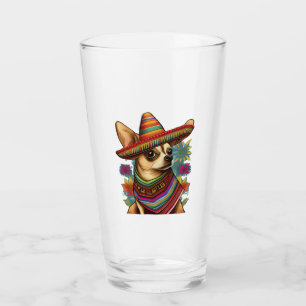 Verre Chihuahua Mexique Cinco de Mayo Funny Chien