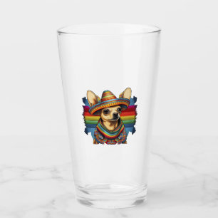 Verre Chihuahua Mexique Cinco de Mayo Funny Chien
