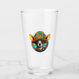 Verre Chihuahua Mexique Cinco de Mayo Funny Chien