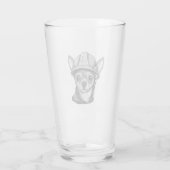 Verre Chihuahua Ouvrier de construction (Dos)