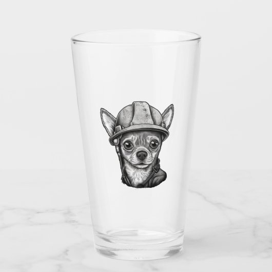 Verre Chihuahua Ouvrier de construction (Devant)