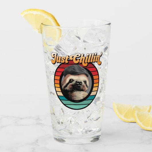 Verre Chillin' Sloth (Devant glace)