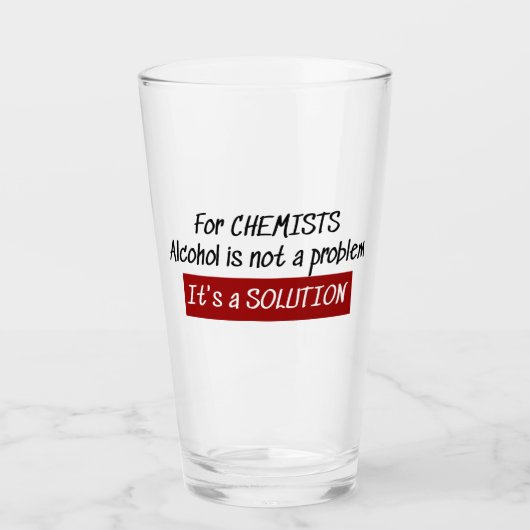 Verre Chimistes Alcohol Solution Chimie Blague (Devant)