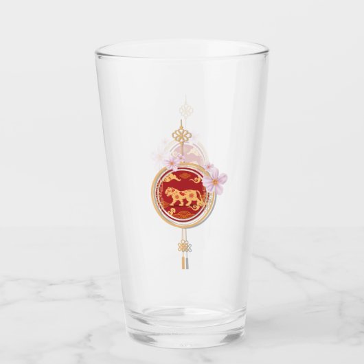 Verre Chinese new year 2022 year of the tiger. (Devant)