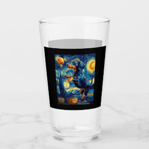 Verre Chiot Halloween Nuit Étoilée Dachshund