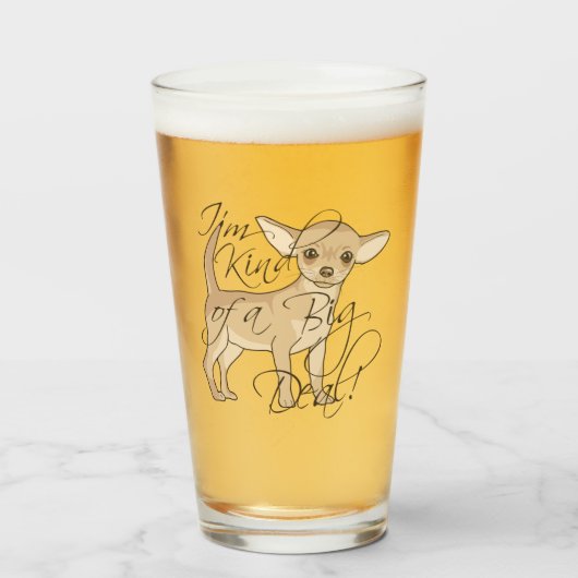 Verre Chiwawa je suis un peu un chien d'affaire (Devant (rempli))