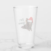 Verre Chocolat aux cheveux longs mignons Chihuahua Noël (Dos)