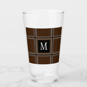 Verre Chocolat foncé Brown personnalisé unique