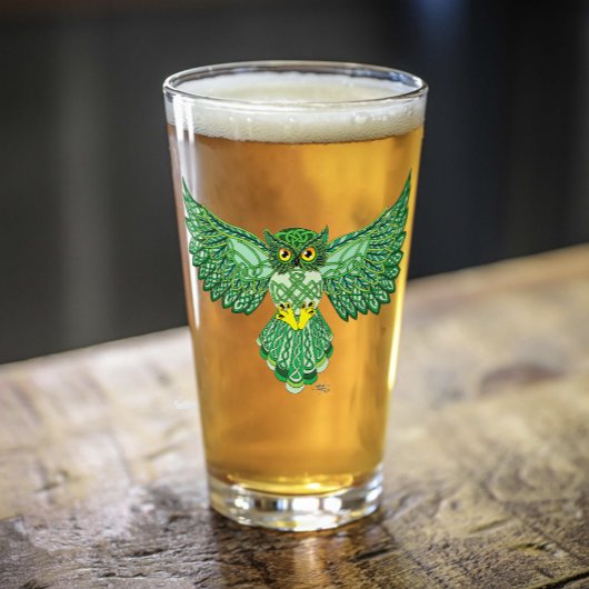 Verre Chouette de vol Celtic Green